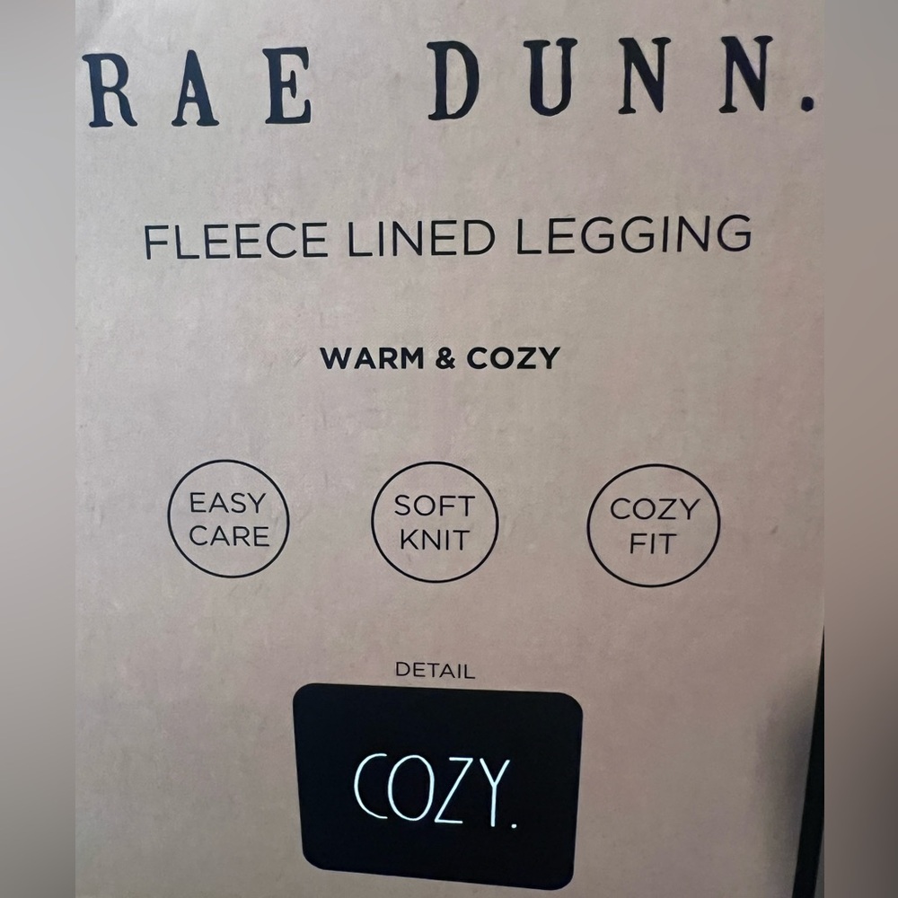 ⚜️🖤⚜️Rae Dunn COZY Fleece leggings - Picture 7 of 10